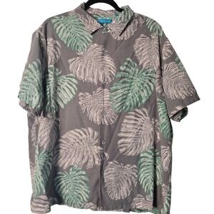 Tori Richard Mens XL Hawaiian Shirt Button Down Palm‎ Leaf Aloha Tropical
